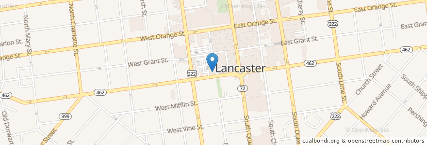 Mapa de ubicacion de Taproom en Estados Unidos De América, Pensilvania, Lancaster County, Lancaster.