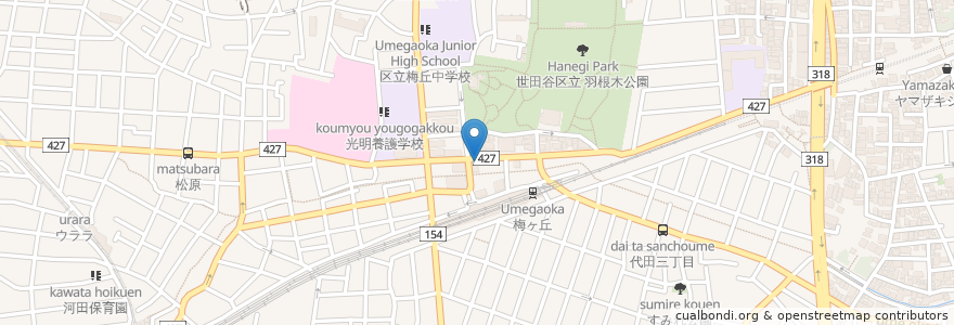 Mapa de ubicacion de little tree en 日本, 東京都, 世田谷区.