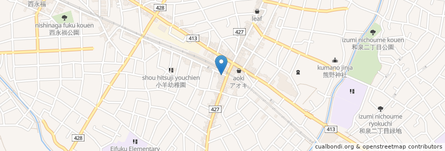 Mapa de ubicacion de ズッケロ en 日本, 東京都, 杉並区.