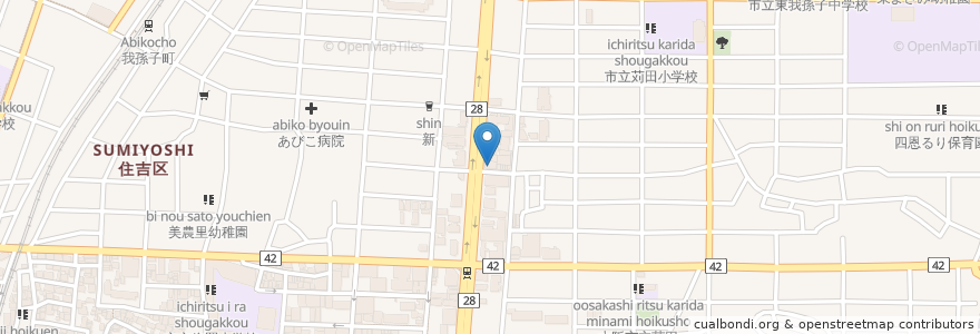 Mapa de ubicacion de マクドナルド en Япония, Осака, 大阪市, 住吉区.