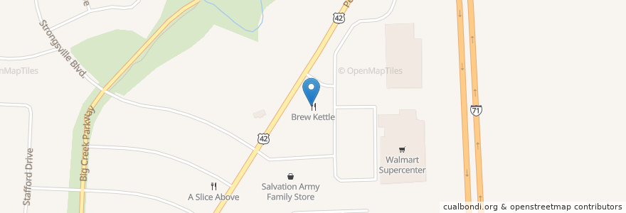 Mapa de ubicacion de Brew Kettle en Amerika Birleşik Devletleri, Ohio, Cuyahoga County, Strongsville.