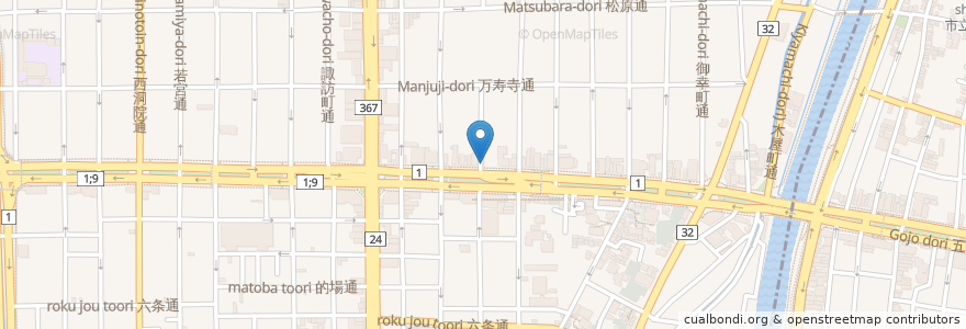 Mapa de ubicacion de 宅間歯科医院 en Japón, Prefectura De Kioto, Kioto, 下京区.