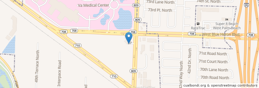 Mapa de ubicacion de Dunkin' Donuts en ایالات متحده آمریکا, فلوریدا, Palm Beach County, Riviera Beach.
