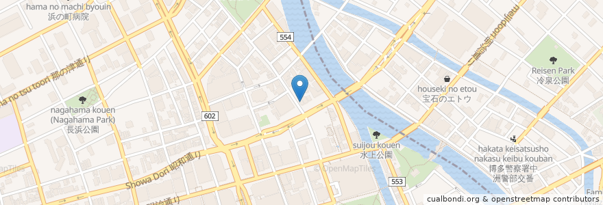 Mapa de ubicacion de 勝立寺 en 日本, 福岡県, 福岡市, 中央区.
