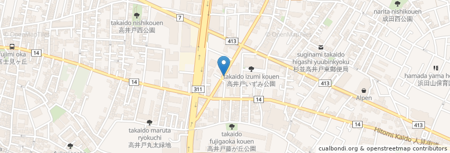 Mapa de ubicacion de 小笠原歯科クリニック en Japon, Tokyo, 杉並区.