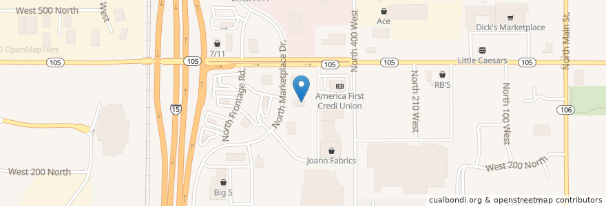 Mapa de ubicacion de Starbucks en アメリカ合衆国, ユタ州, Davis County, Centerville.