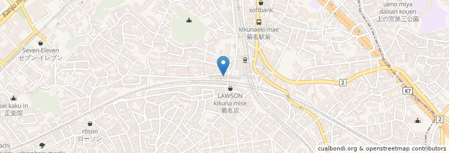 Mapa de ubicacion de SANTINO en اليابان, كاناغاوا, 横浜市, 港北区.