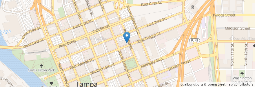 Mapa de ubicacion de Subway en Estados Unidos De América, Florida, Hillsborough County, Tampa.
