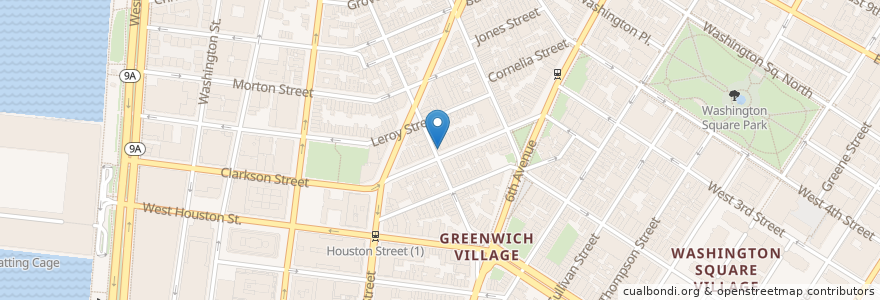 Mapa de ubicacion de The Grey Dog en Соединённые Штаты Америки, Нью-Йорк, Нью-Йорк, Округ Нью-Йорк, Манхэттен, Manhattan Community Board 2.