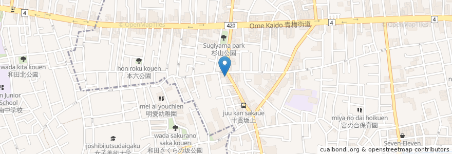 Mapa de ubicacion de カフェ・ド・アラビカ en ژاپن, 東京都, 中野区.