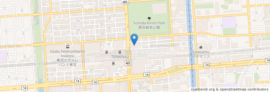 Mapa de ubicacion de ECC語学学校 en 日本, 東京都.