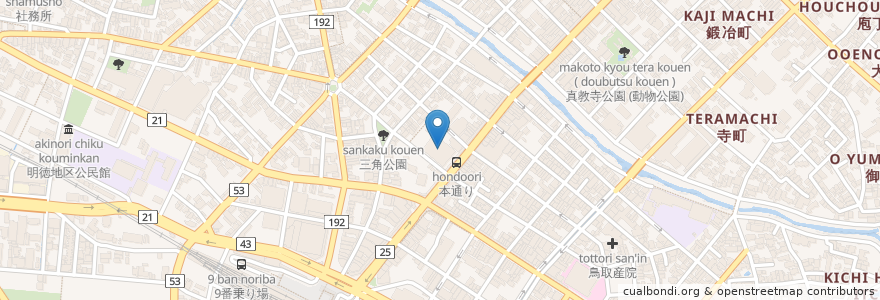 Mapa de ubicacion de 山陰合同銀行 鳥取営業部 en Giappone, Prefettura Di Tottori, 鳥取市.
