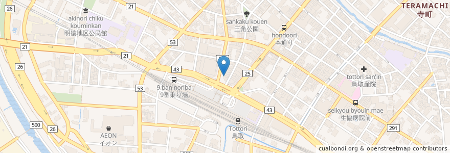Mapa de ubicacion de 松下歯科医院 en Japan, Tottori Prefecture, Tottori.