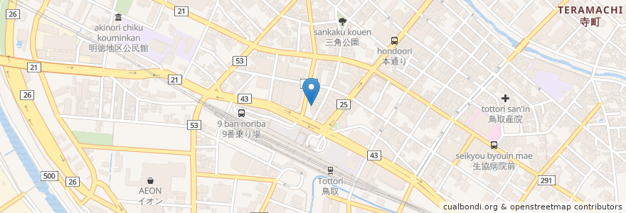 Mapa de ubicacion de Angel House en 日本, 鳥取県, 鳥取市.