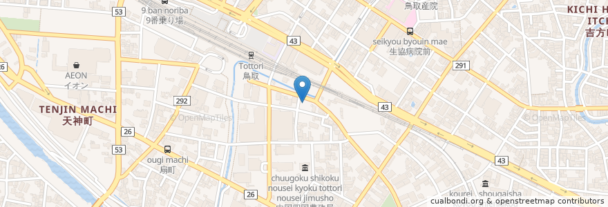 Mapa de ubicacion de おかだ内科 en Japón, Prefectura De Tottori, 鳥取市.