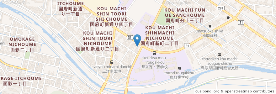 Mapa de ubicacion de うるしばら漢方薬局 en Japão, 鳥取県, 鳥取市.