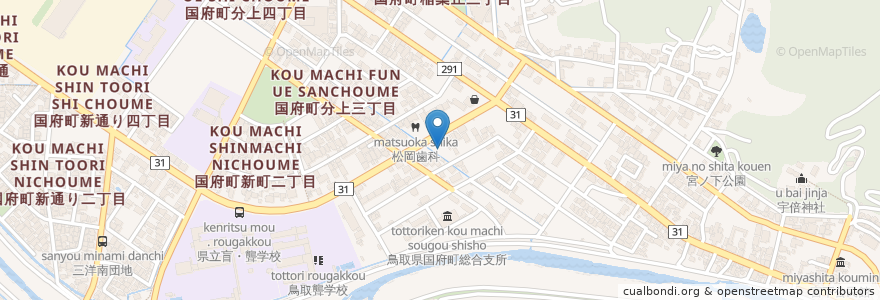Mapa de ubicacion de もとだクリニック en Japonya, 鳥取県, 鳥取市.