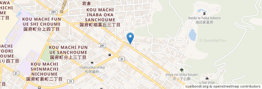 Mapa de ubicacion de 山脇医院 en Japon, Préfecture De Tottori, 鳥取市.
