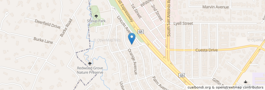 Mapa de ubicacion de St. Nicholas en 美利坚合众国/美利堅合眾國, 加利福尼亚州/加利福尼亞州, 圣克莱拉县, Los Altos Hills, Los Altos.
