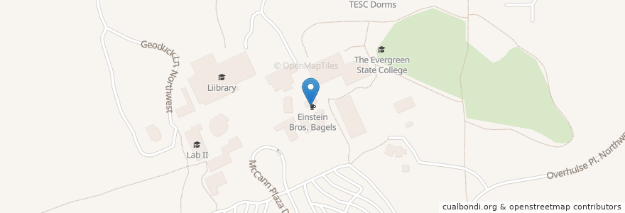 Mapa de ubicacion de Einstein Bros. Bagels en Amerika Birleşik Devletleri, Vaşington, Thurston County.