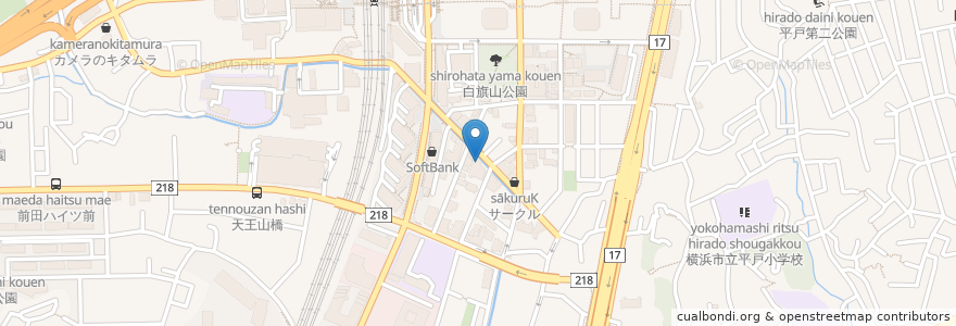 Mapa de ubicacion de なの花薬局 en 일본, 가나가와현, 요코하마시, 戸塚区.