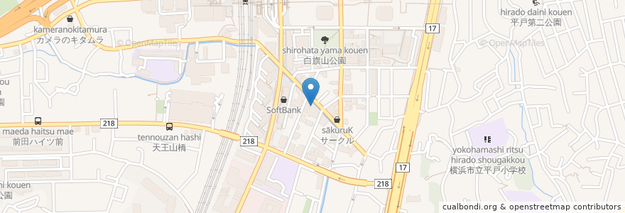 Mapa de ubicacion de 安楽整形外科 en Japonya, 神奈川県, 横浜市, 戸塚区.