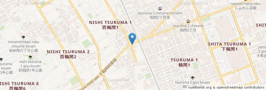 Mapa de ubicacion de 筑前屋 en Japan, Kanagawa Prefecture, Yamato.