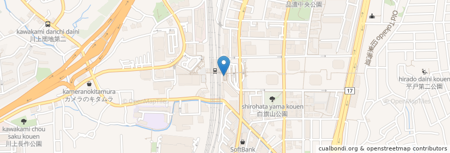 Mapa de ubicacion de 横浜市 東戸塚駅行政サービスコーナー (戸塚区役所) en Japan, Kanagawa Prefecture, Yokohama, Totsuka Ward.