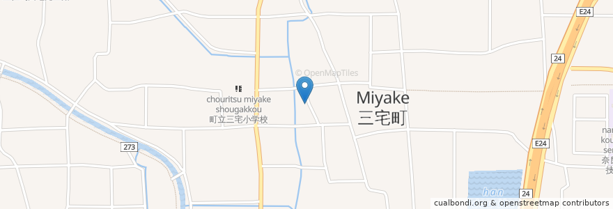 Mapa de ubicacion de 三宅町 en 日本, 奈良県, 磯城郡, 三宅町.