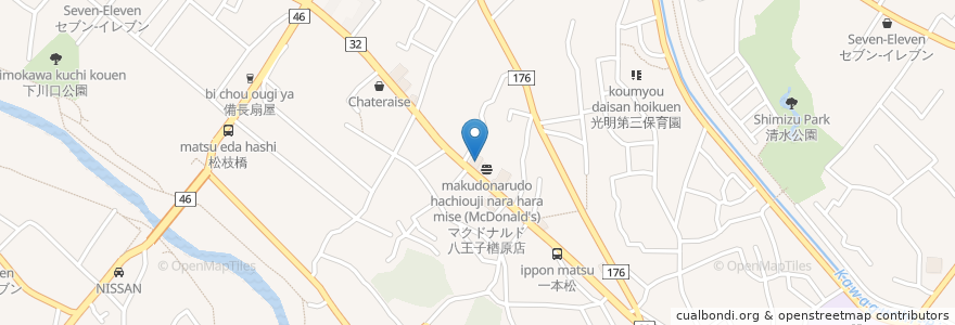 Mapa de ubicacion de ガスト 八王子楢原町店 (GUSTO) en 日本, 东京都/東京都, 八王子市.
