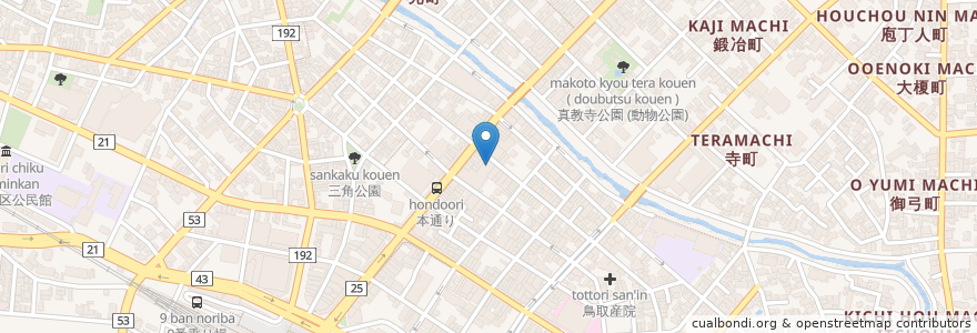 Mapa de ubicacion de パレットとっとり駐車場 en 일본, 돗토리현, 鳥取市.