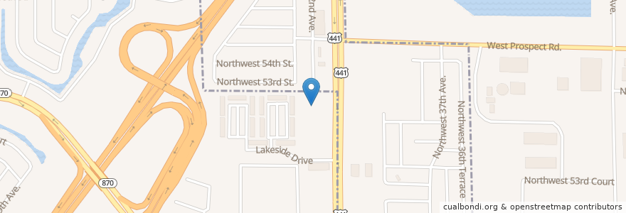 Mapa de ubicacion de United States Post Office en États-Unis D'Amérique, Floride, Broward County, Tamarac, North Lauderdale.