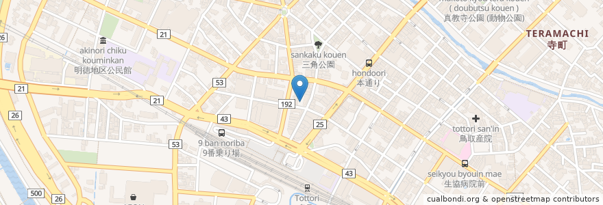 Mapa de ubicacion de わくわくパーキング en Япония, Тоттори, 鳥取市.