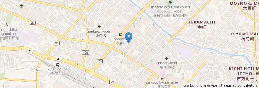 Mapa de ubicacion de シティパーク末広温泉町 en Japon, Préfecture De Tottori, 鳥取市.