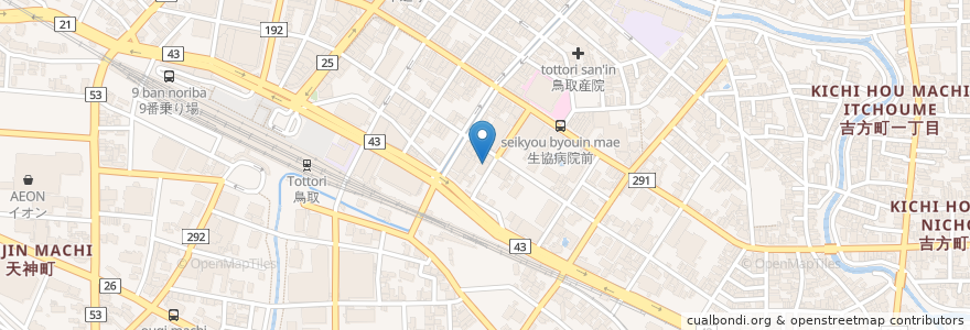 Mapa de ubicacion de シティパーク永楽通り en Japon, Préfecture De Tottori, 鳥取市.
