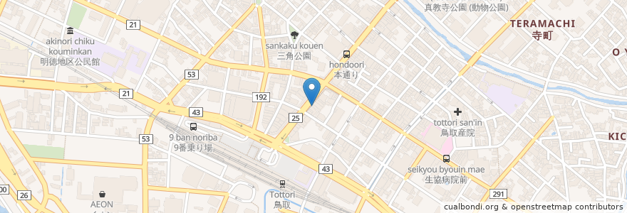 Mapa de ubicacion de 宮崎眼科クリニック en 일본, 돗토리현, 鳥取市.