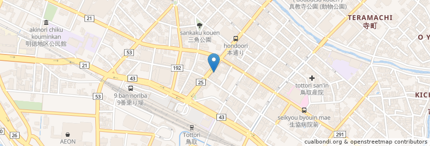 Mapa de ubicacion de COFFEE&LUNCH 歳時記 en 일본, 돗토리현, 鳥取市.