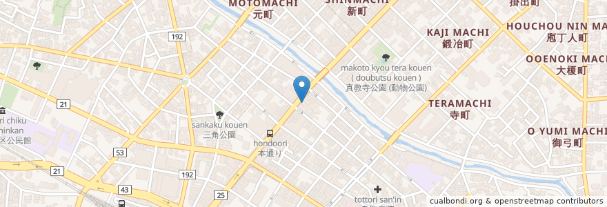 Mapa de ubicacion de 鳥取銀行 鳥取本通出張所 en 일본, 돗토리현, 鳥取市.