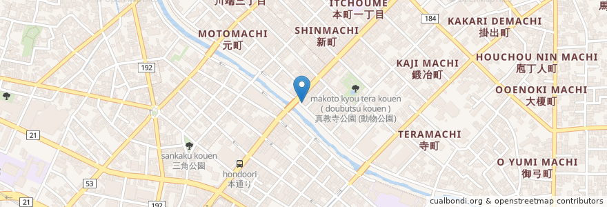 Mapa de ubicacion de 吉田一陽堂薬局 en Japan, Präfektur Tottori, 鳥取市.
