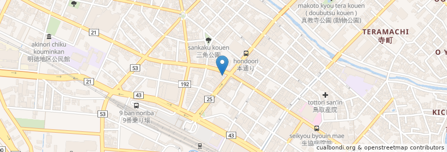 Mapa de ubicacion de お気楽ハット Casa en Япония, Тоттори, 鳥取市.
