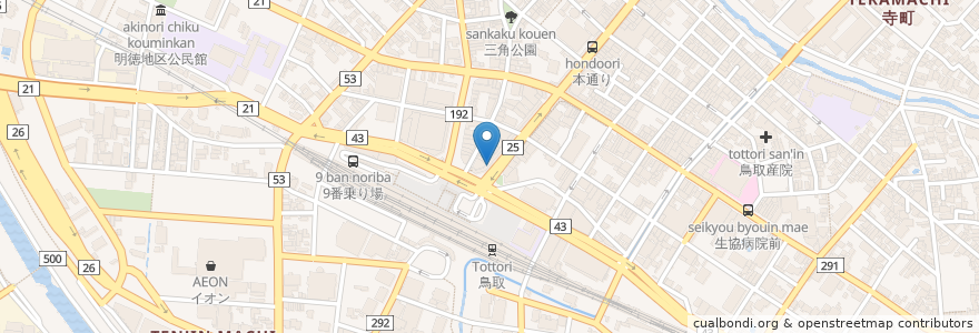 Mapa de ubicacion de 炉端 日本海 en 일본, 돗토리현, 鳥取市.