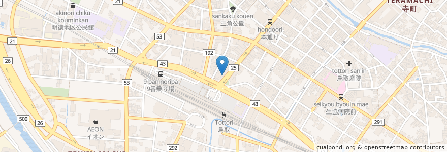 Mapa de ubicacion de 東進予備校塾 en اليابان, توتوري, 鳥取市.