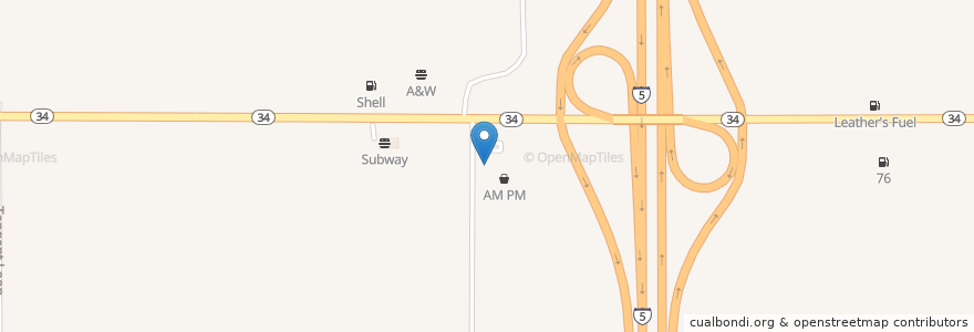 Mapa de ubicacion de Arco en Amerika Syarikat, Oregon, Linn County.