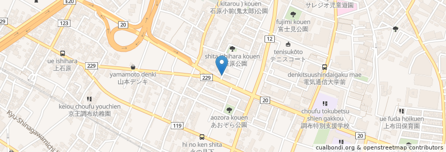Mapa de ubicacion de アサヒ en 일본, 도쿄도, 調布市.