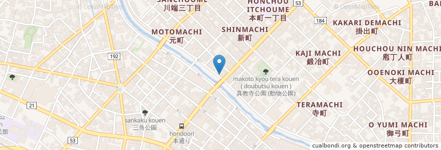 Mapa de ubicacion de 元町倶楽部 BEER & DINING en Япония, Тоттори, 鳥取市.