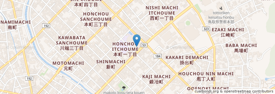 Mapa de ubicacion de とりしん本町プラザ en 日本, 鳥取県, 鳥取市.