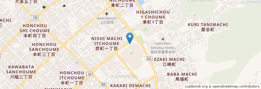 Mapa de ubicacion de 公衆電話 en Japón, Prefectura De Tottori, 鳥取市.