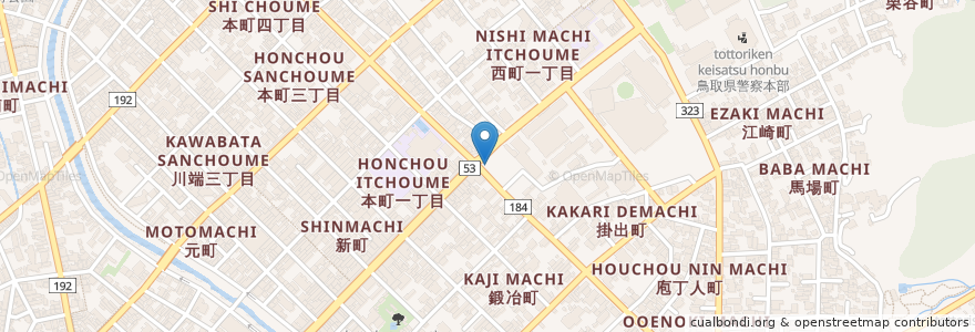 Mapa de ubicacion de 公衆電話 en Japon, Préfecture De Tottori, 鳥取市.
