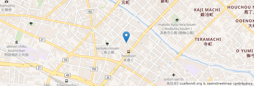 Mapa de ubicacion de 韓国料理店　トントン en 일본, 돗토리현, 鳥取市.