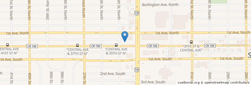 Mapa de ubicacion de Smiley's Deli en Stati Uniti D'America, Florida, Pinellas County, St. Petersburg.